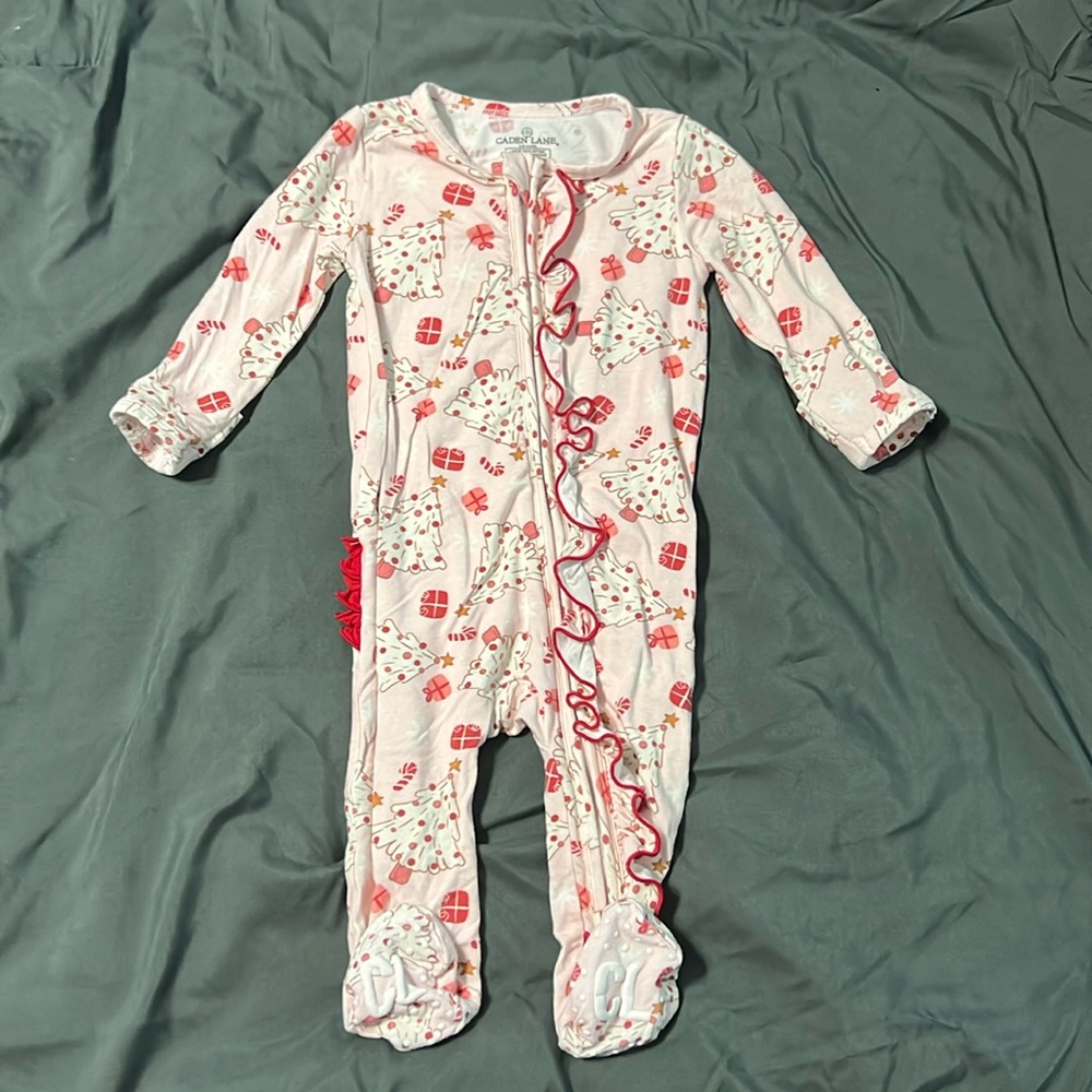 Caden Lane Christmas Two Way Zipper One Piece